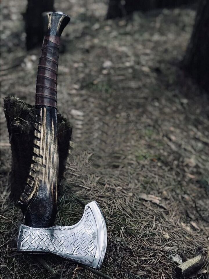 CUSTOM HANDMADE HIGH CARBON STEEL HUNTING VIKING BEARDED HATCHET TOMAHAWK AXE