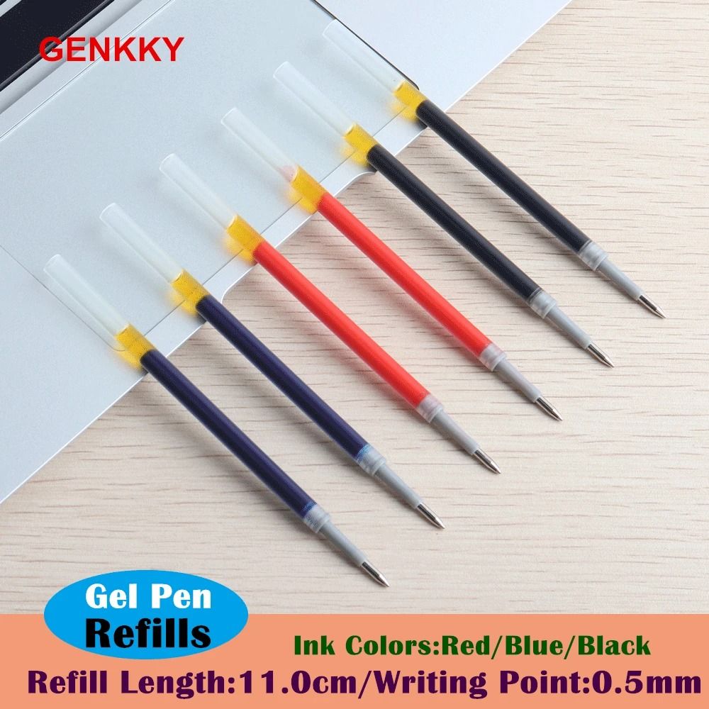 10-Piece Gel Pen Refill Set – (4.33 in) Precision 0.5 mm Point for School & Office Stationery