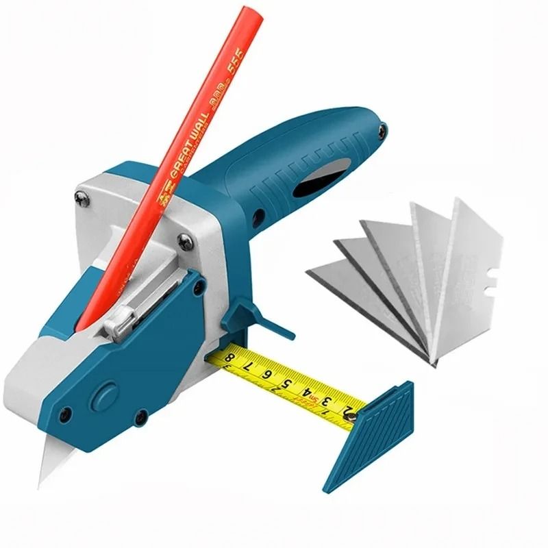 Plasterboard Edger with 5M Tape Measure and Precision Drywall Cutting Carpentry Tool