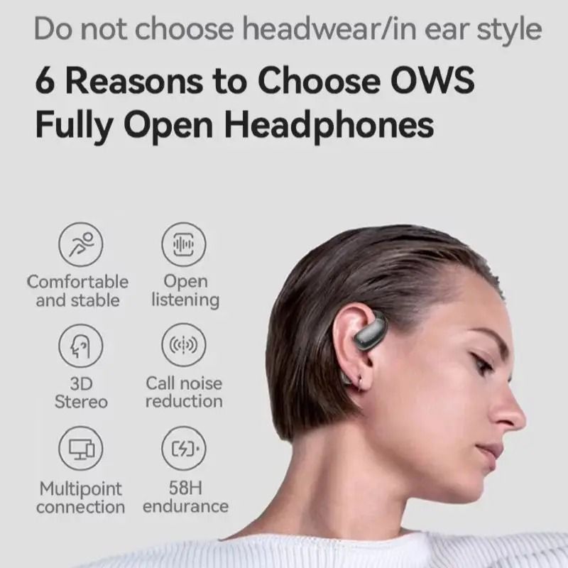 Wireless Headphones with AI Translation and Bluetooth 5.4