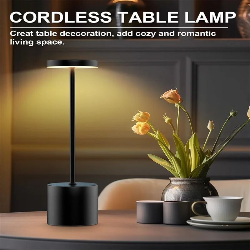 Rechargeable Simple Touch Sensor LED Table Lamp (2-Piece Set)