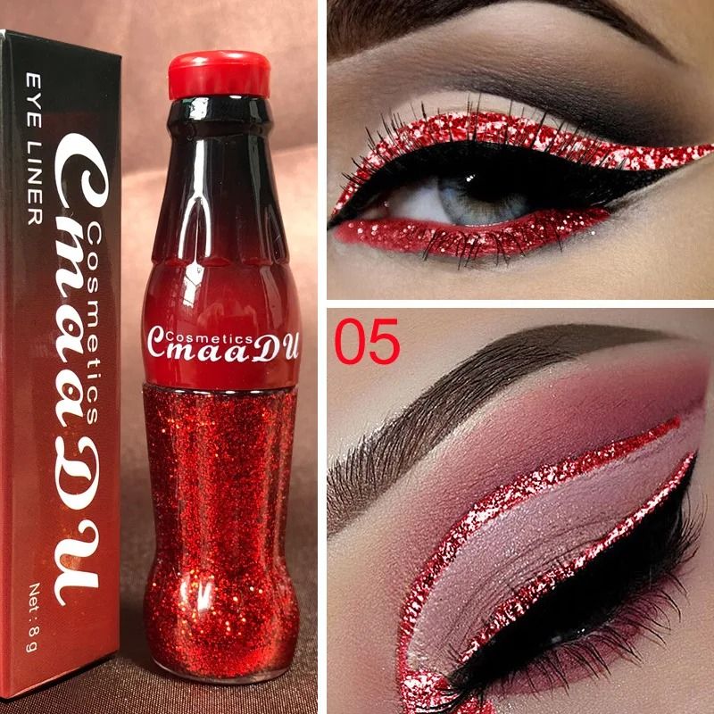 Waterproof Glitter Eyeliner Long Lasting Shimmer Eye Makeup