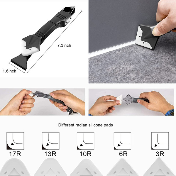 3 In 1 Ultimate Caulking Tool (Stainless Steel Head)