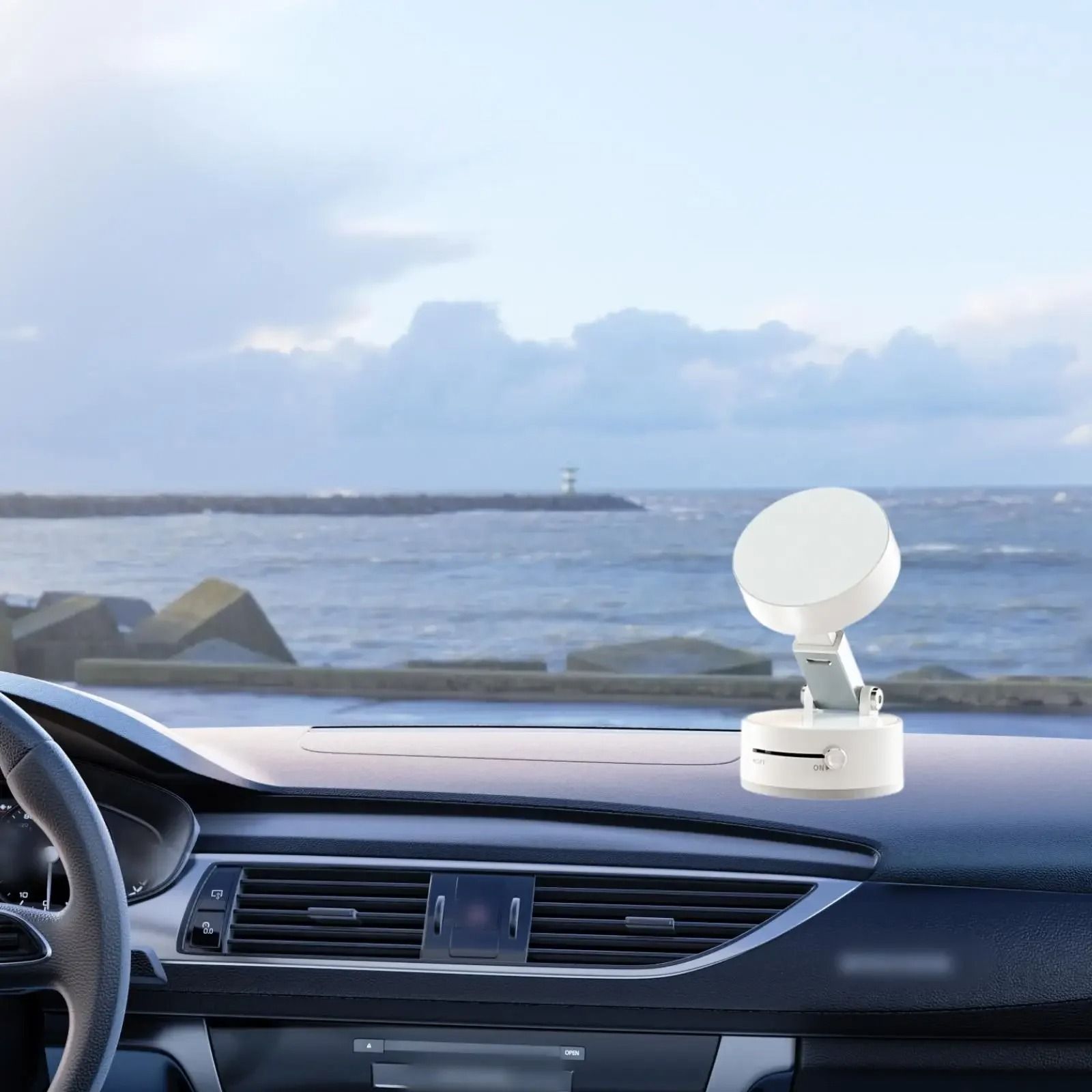 Strong Vacuum Suction Car Phone Holder – 360° Adjustable Navigation Stand