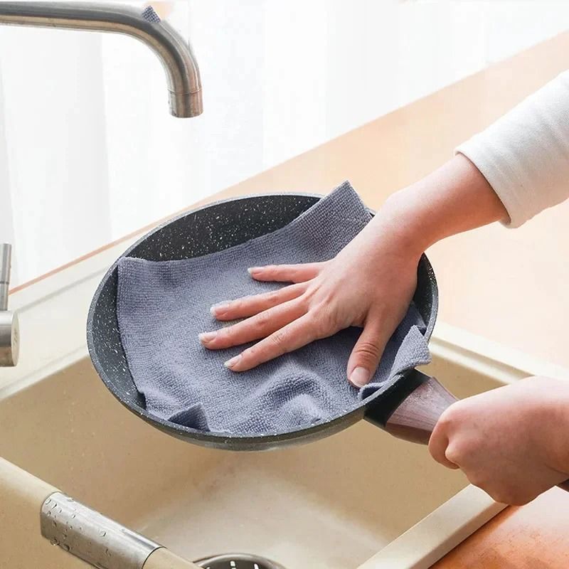 Reusable Microfiber Cleaning Wipe Roll Washable Paper Towel Replacement 20 Sheets