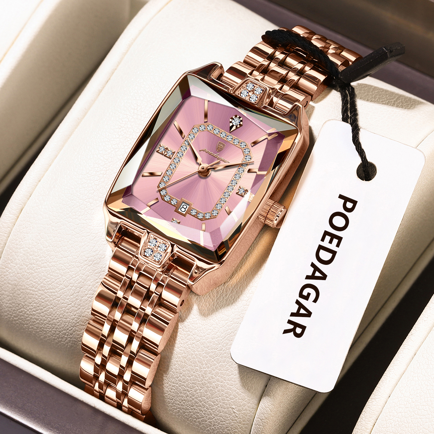 Premium Elegant Women's Watches Waterproof Ladies Wristwatch Stainless Steel Quartz Luxury Date Watch