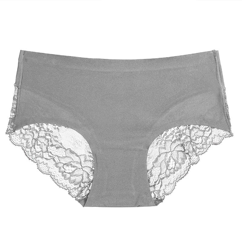 Womens Panties Lace Underwear Satin Briefs Three Piece Set Soft Cozy Underpants
