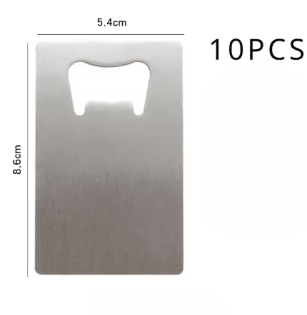 Stainless Steel Wallet Bottle Opener Slim Pocket Beer Opener for DIY Wedding Favors 1 to 10PCS