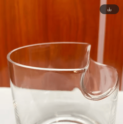 Crystal Whiskey and Cigar Glass Tiki Style Crystal Whiskey Tumbler with Built In Cigar Holder