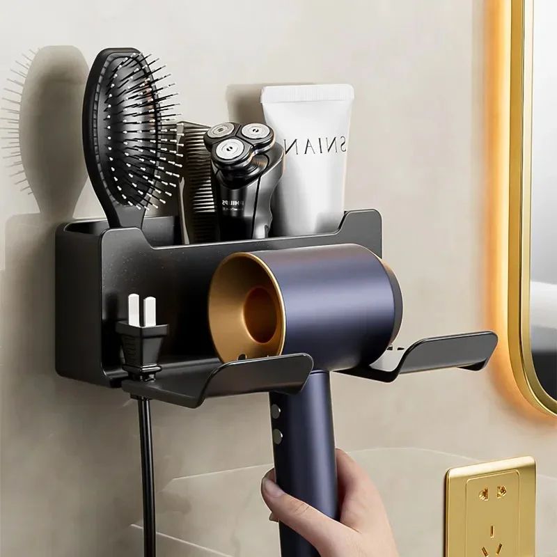 Wall Mounted Hair Dryer Holder Bathroom Accessories