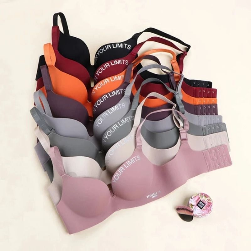 Alphabet Print Seamless Bralette