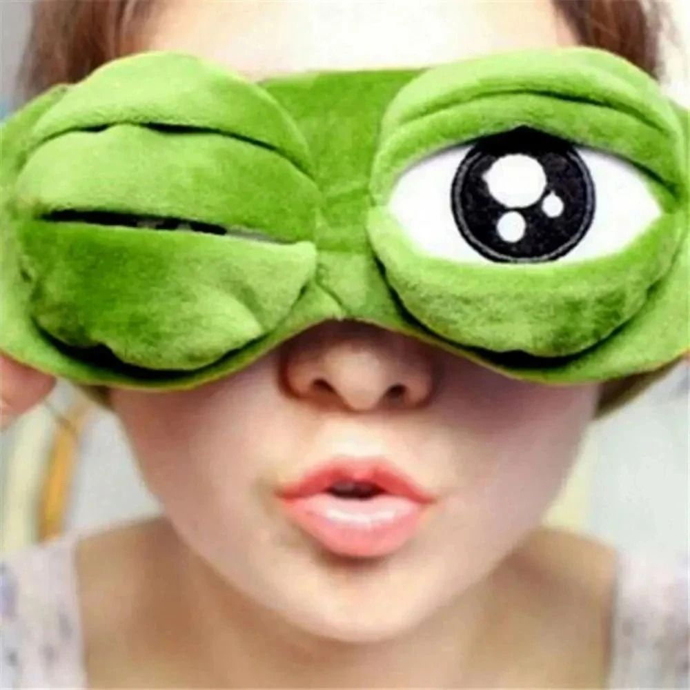 Hirigin Unisex Creative 3D Cartoon Frog Sleep Eye Mask