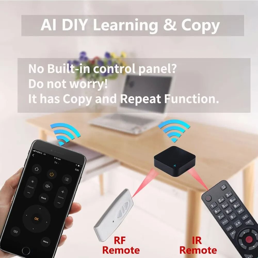 Tuya WiFi RF IR Remote Control 433MHz 315MHz Smart Home Universal Remote
