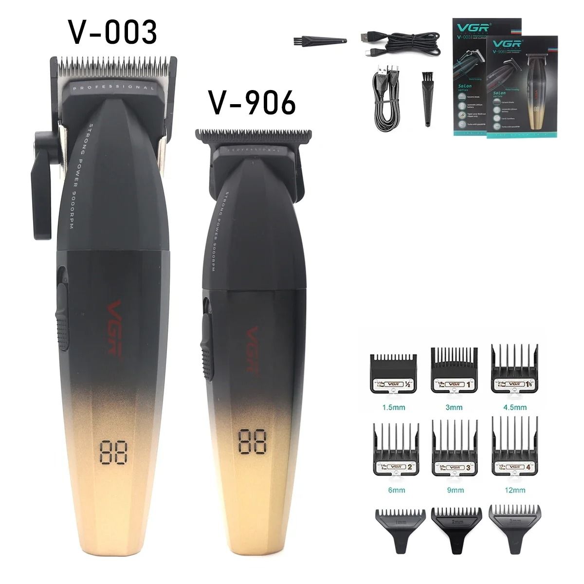 VGR V 003 Professional Hair Clipper with Ceramic Blade and USB Charging