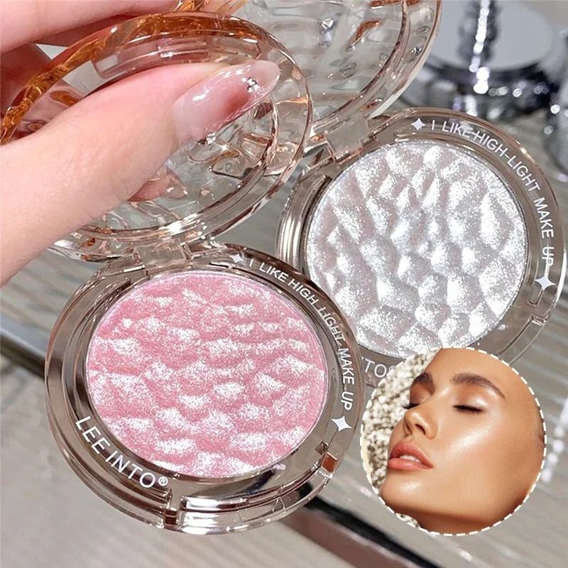 High-Gloss Illuminating Palette – Professional Glitter Highlight & Contour Duo