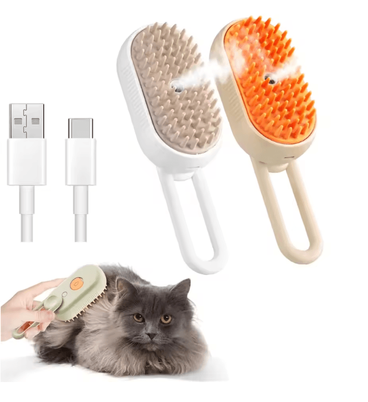 PawSteam 3 in 1 Pet Grooming Brush with Steam Care