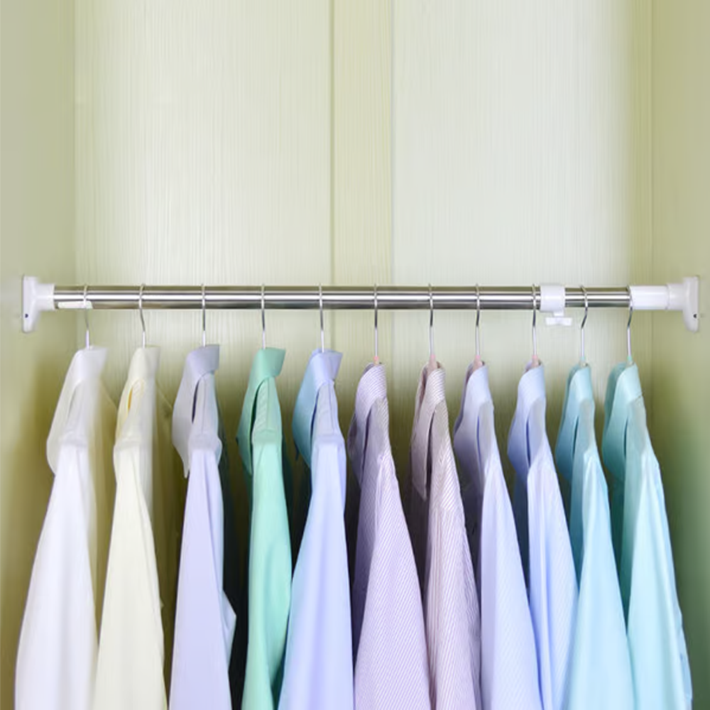 Wall Mounted Clothes Hanging Rod
