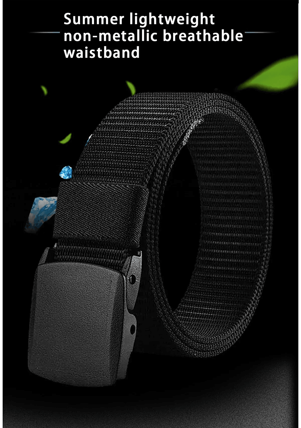 Nylon Tactical Belt Automatic Buckle Lightweight Non Metal Belt
