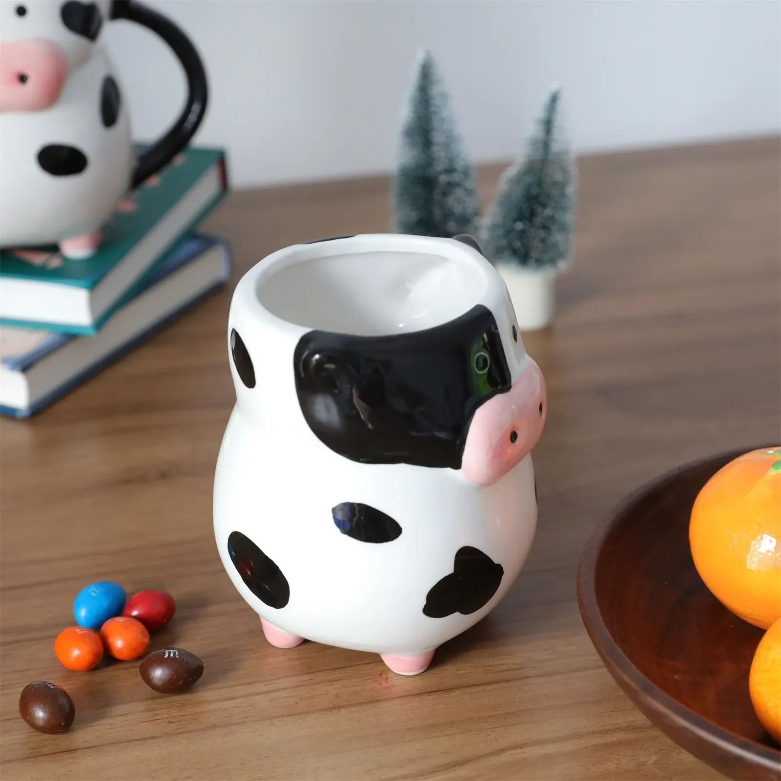 585ml Creative Cow Ceramic Mug – Cartoon Design Coffee Cup for Milk and Tea Lovers