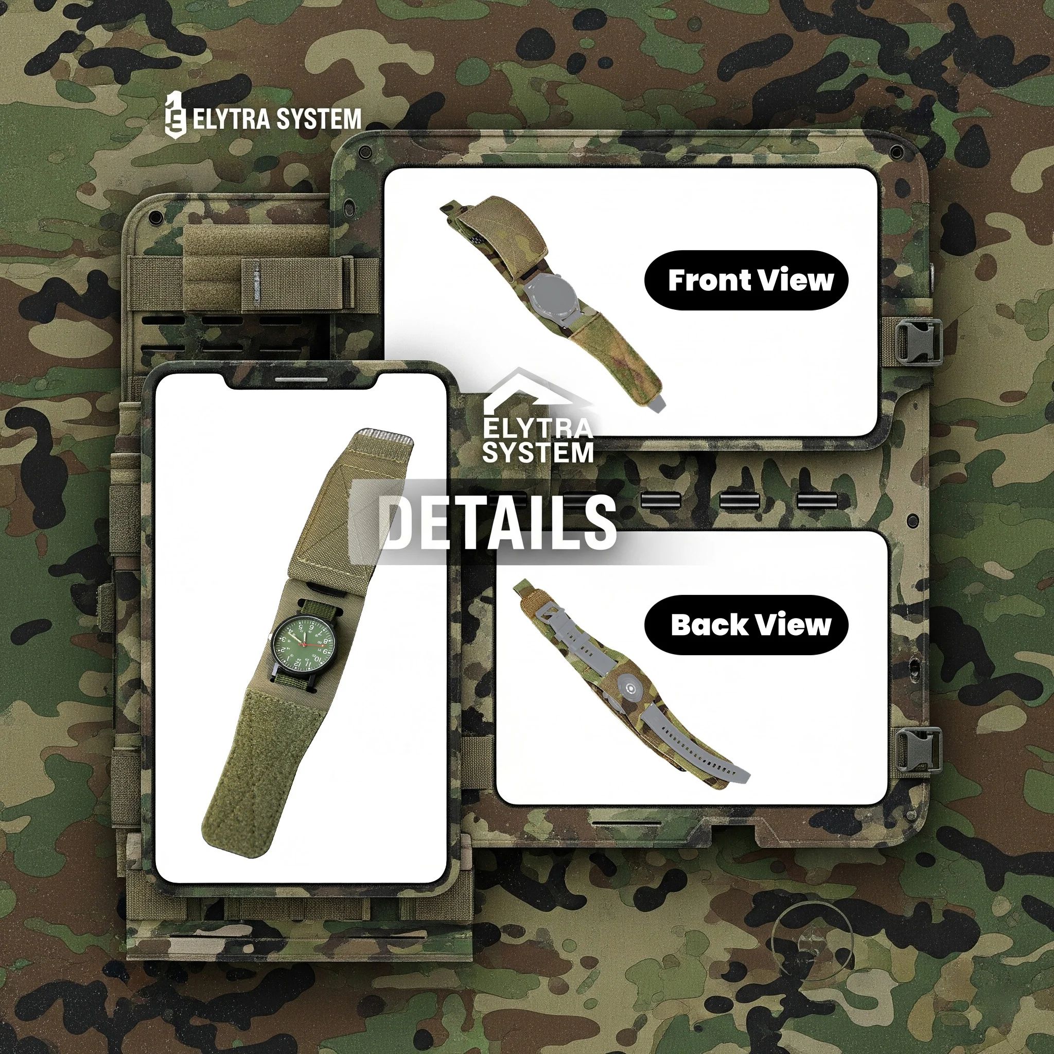 Tactical Nylon Smartwatch Watch Band