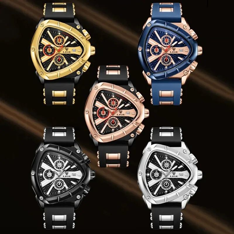 Luxury Waterproof Mens Quartz Watch with Large Dial