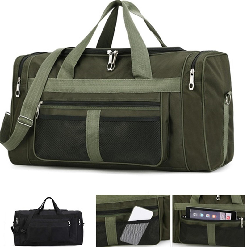 Large Capacity Nylon Travel Duffel Bag, Versatile Carry-On Weekender for Men and Women