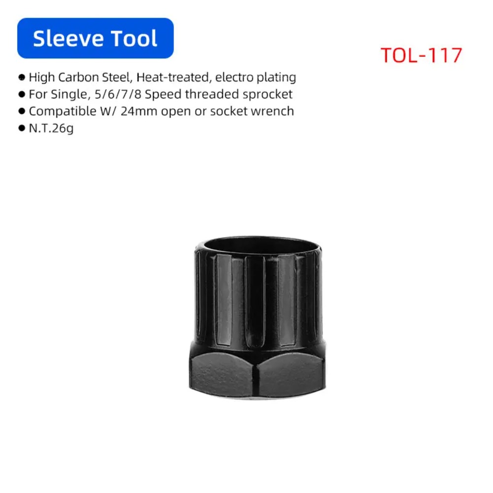 New Bicycle Repair Tools, High Carbon Steel Cassette Locking Ring Install Tool in Black & Silver