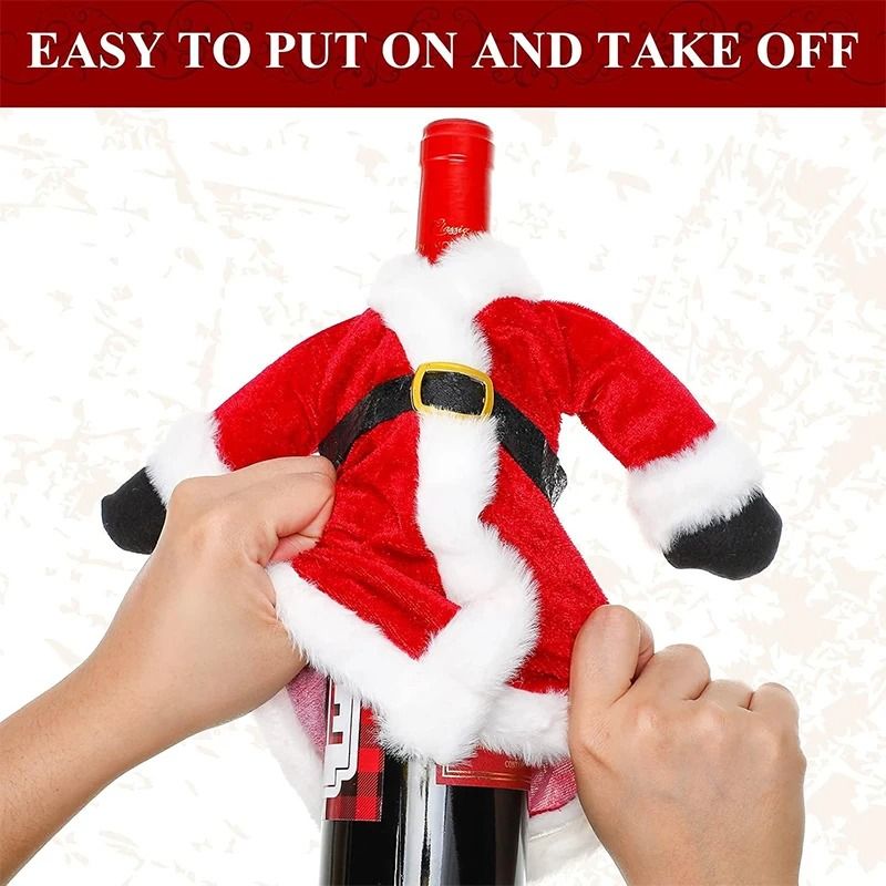 Christmas Wine Bottle Sweater Cover