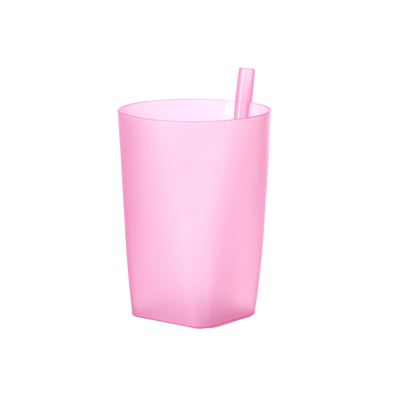 Children Infant Sip Cup, Water Bottle With Built In Straw, Food-Grade Plastic Integrated Straw Cup Kids
