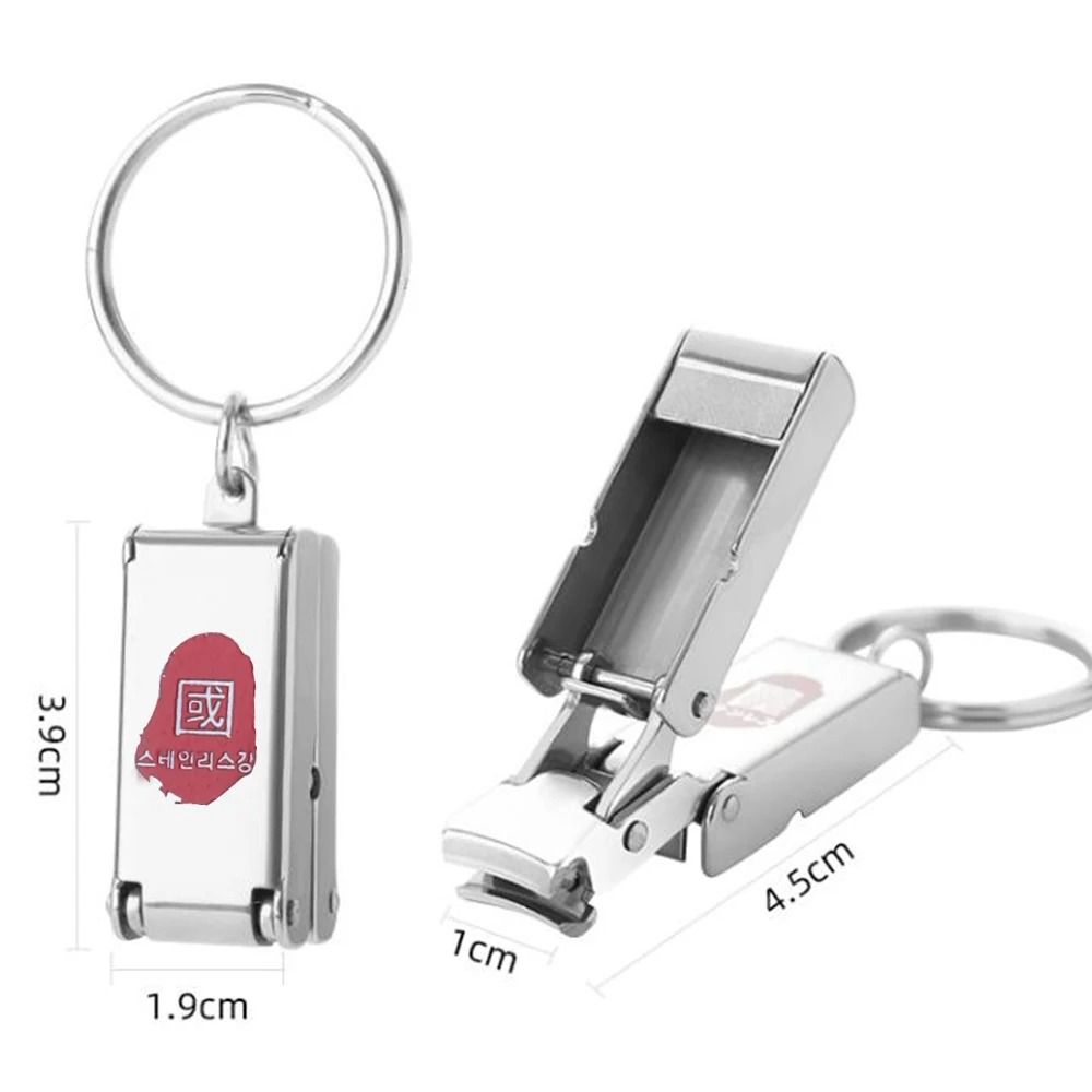 Stainless Steel Folding Pocket Nail Clipper Keychain