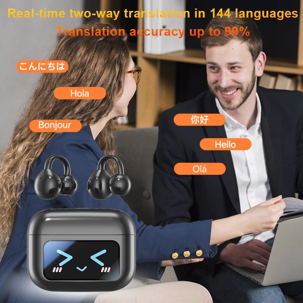 Wireless Ear Clip Earphones 144 Language AI Translator