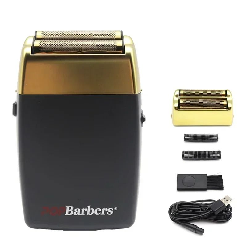 Professional Electric Beard Trimmer Double Foil Shaver with USB Charging