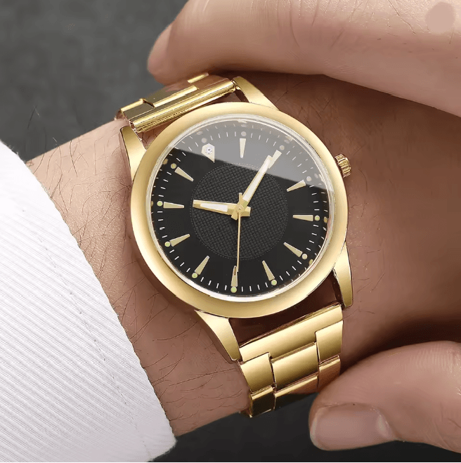 Couple Business Quartz Watch Set Classic Analog Style