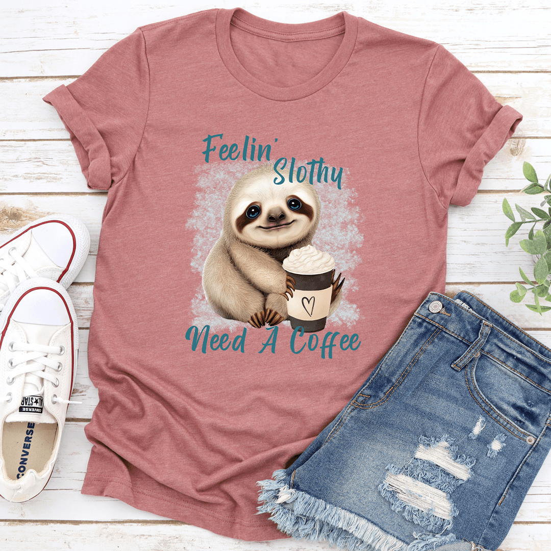 Feelin Slothy Need A Coffee Tee