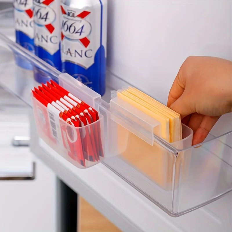 Multifunction Refrigerator Side Door Organizer Bin for Small Items