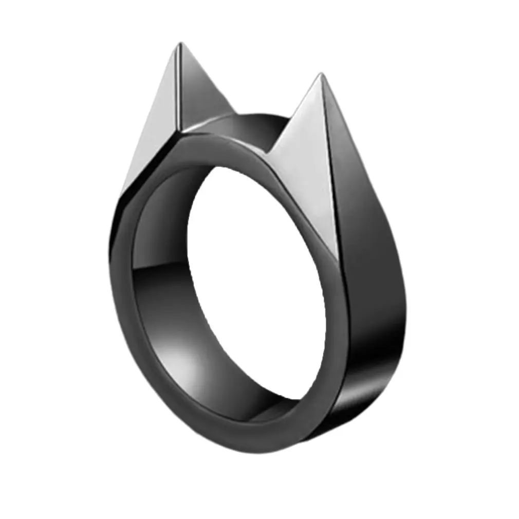 Cats Ear Self Defense Ring Durable Metal Survival & Safety Ring