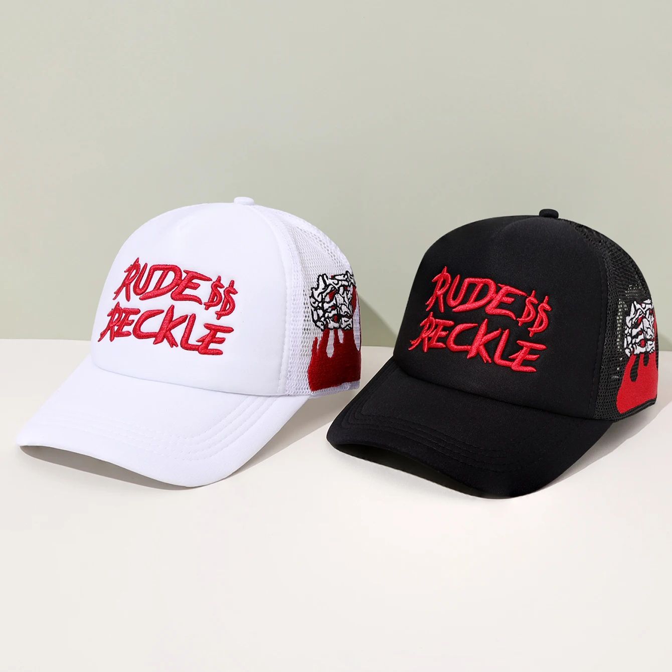 Fashion Mesh Breathable Embroidered Baseball Cap