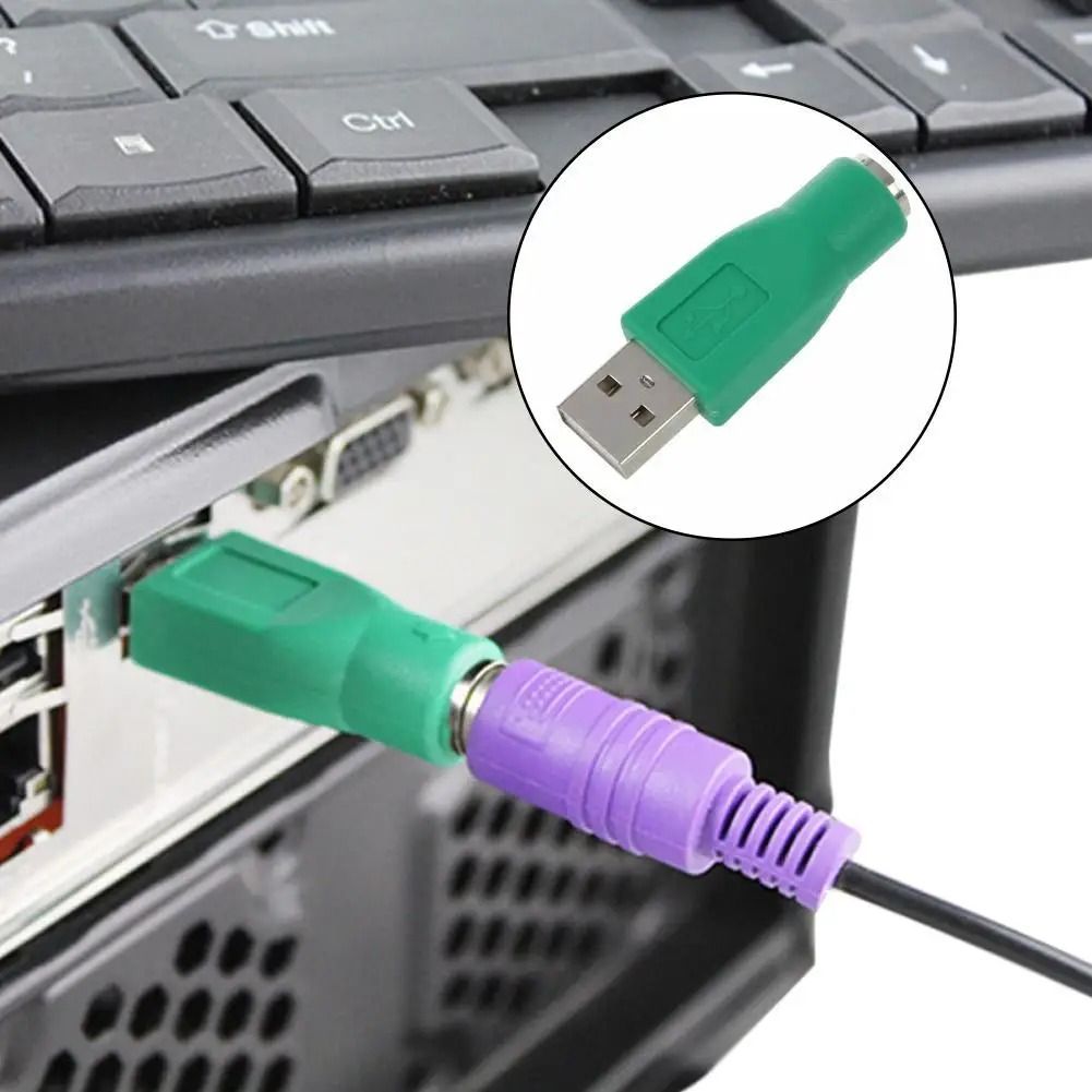 USB Female to PS/2 Male Mouse and Keyboard Converter Adapter for Legacy Computer Systems