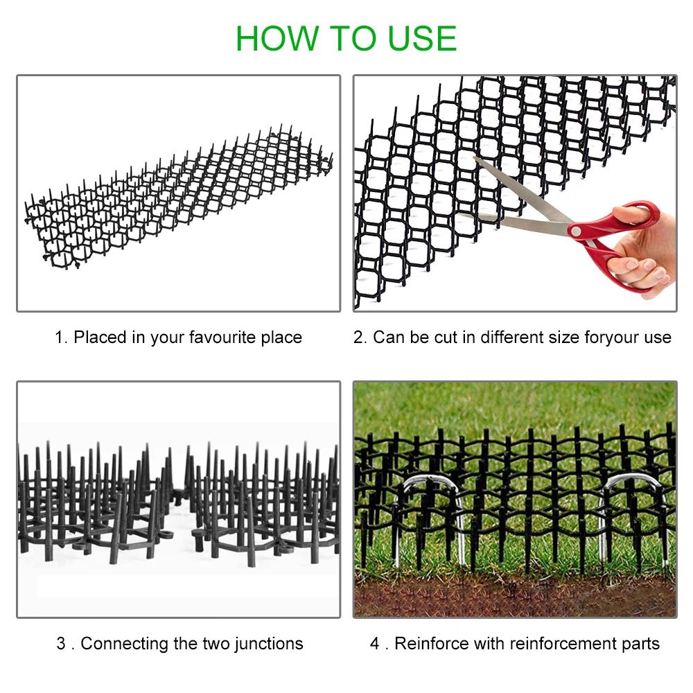 Garden Cat Deterrent Prickle Mat Set