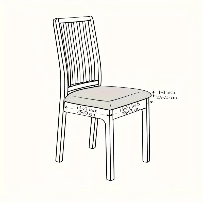 Jacquard Waterproof Chair Slipcover for Dining and Office Chairs