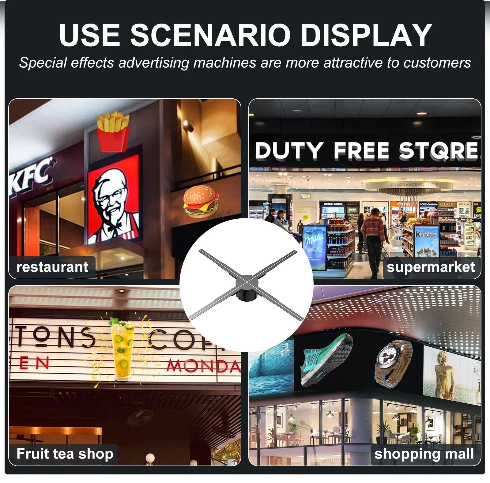 24.4 in 3D Holographic Display Fan