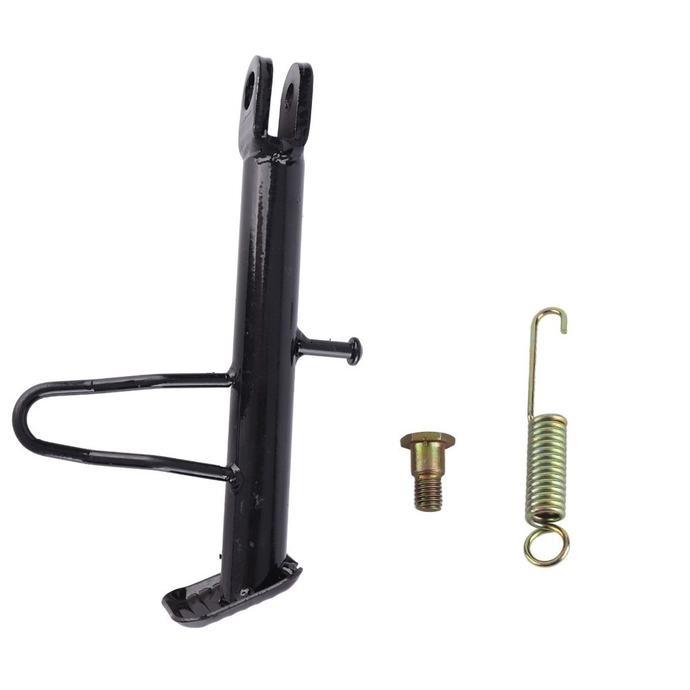 Black Dirt Bike Stand, Iron Motorcycle Kickstand Nonslip with Spring Hardware for Foot Support