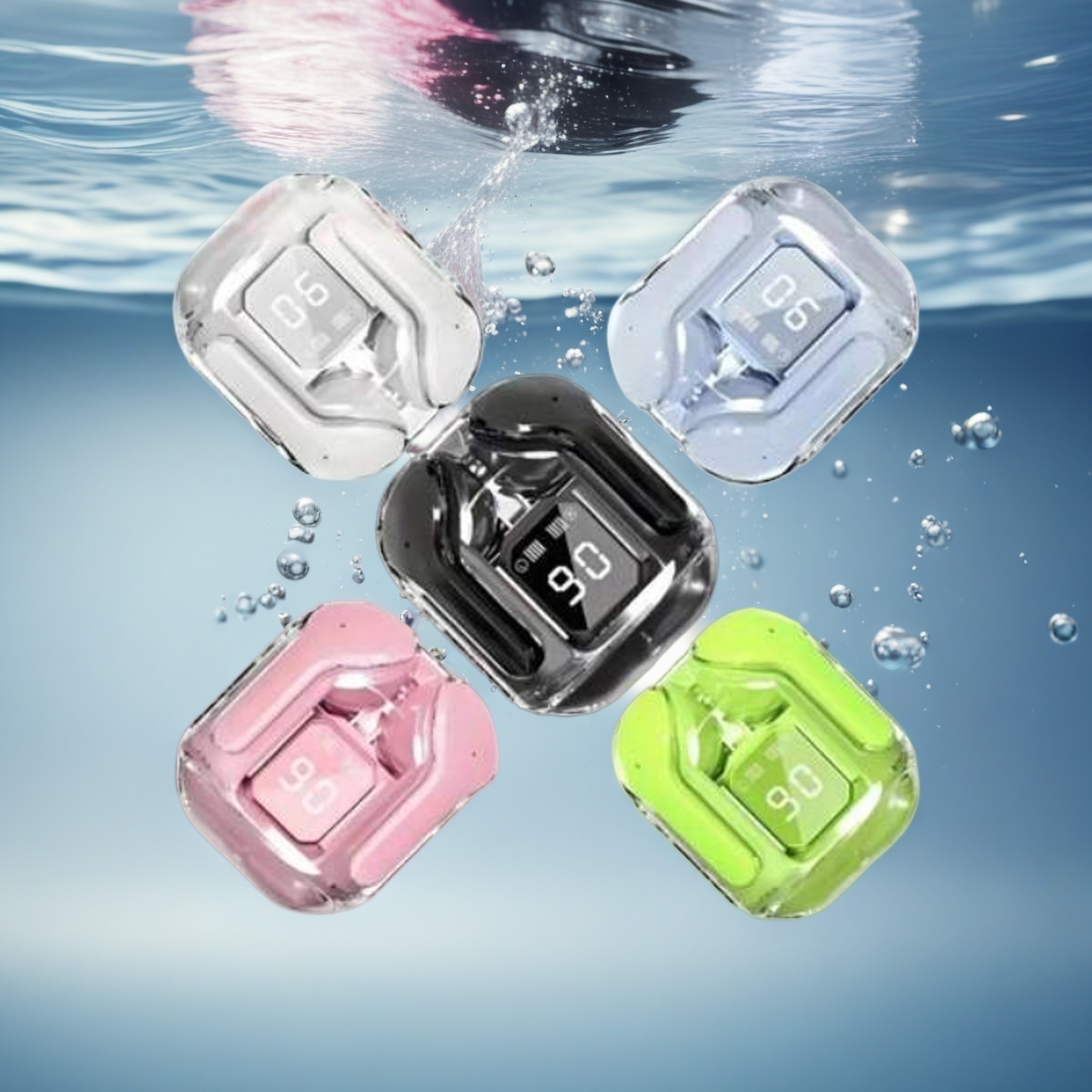 Mini Bluetooth Earbuds with LED Display Charging Case