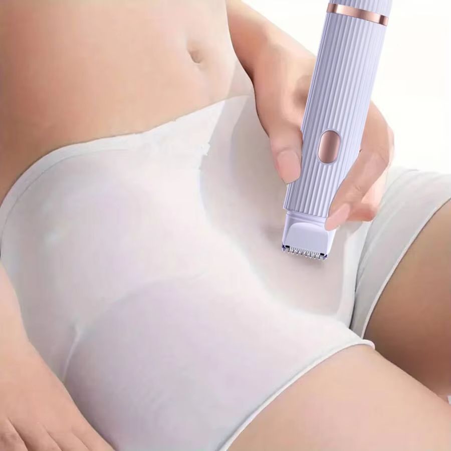 2 in 1 Women's Electric Shaver Portable Hair Remover for Face Eyebrows Legs Armpits Wet and Dry Use