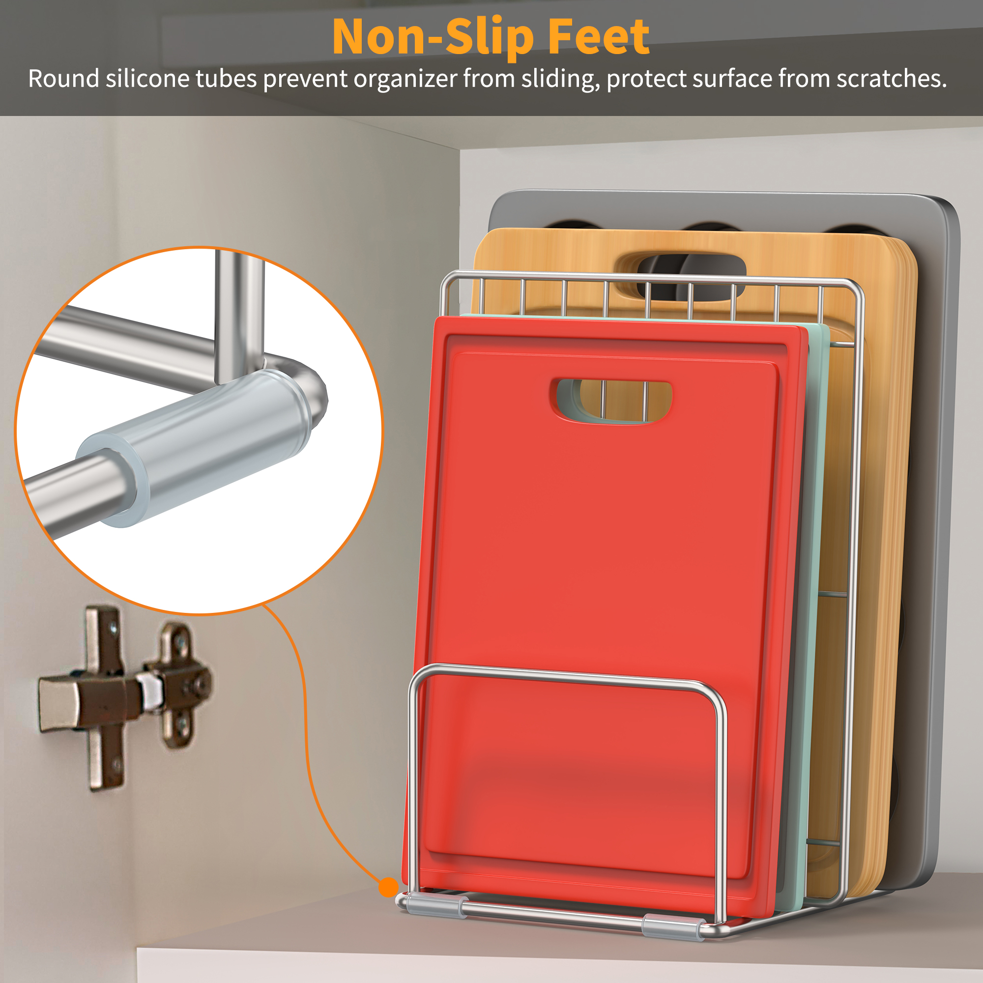 Chopping Board Storage Rack, Stainless Steel Cutting Board Stand, Cutting Board Holder