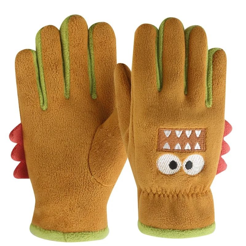 Cute Kids Winter Gloves Cartoon Polar Fleece Warm Cycling Gloves