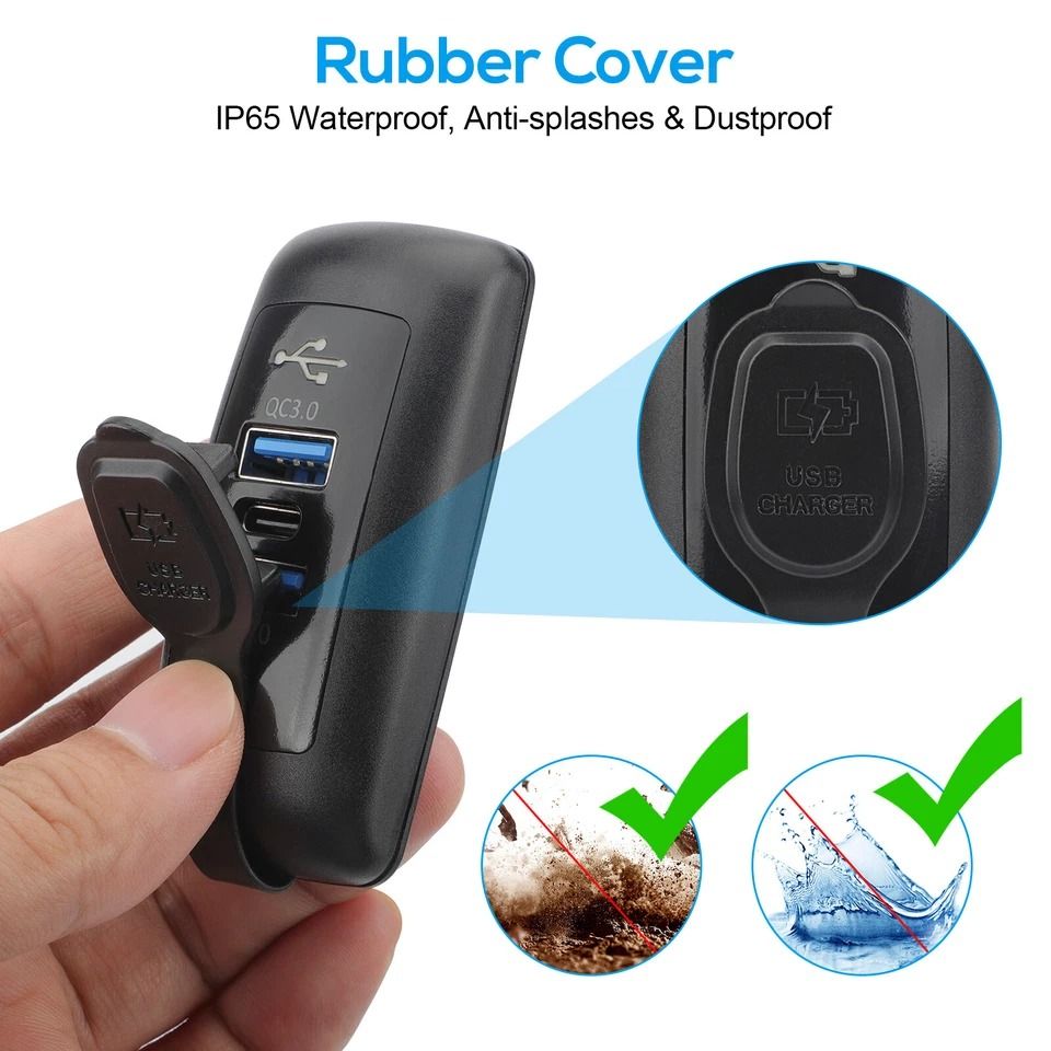 Car Boat Dual USB Fast Charger Outlet Panel Power Socket