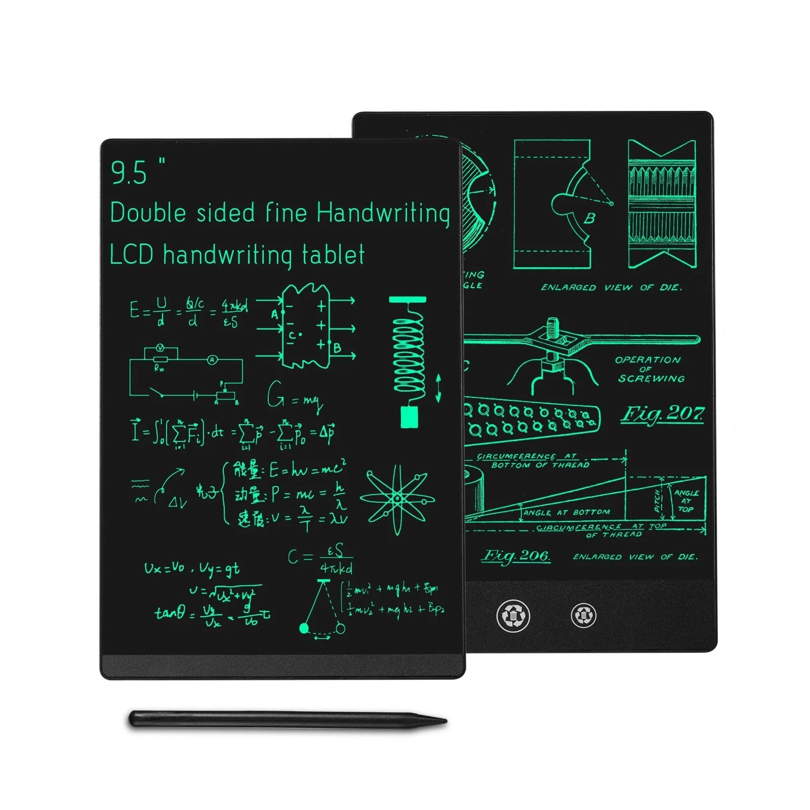 9.5-Inch Superfine LCD Writing Tablet – Precision Full-Screen Drawing Board & Educational Notepad