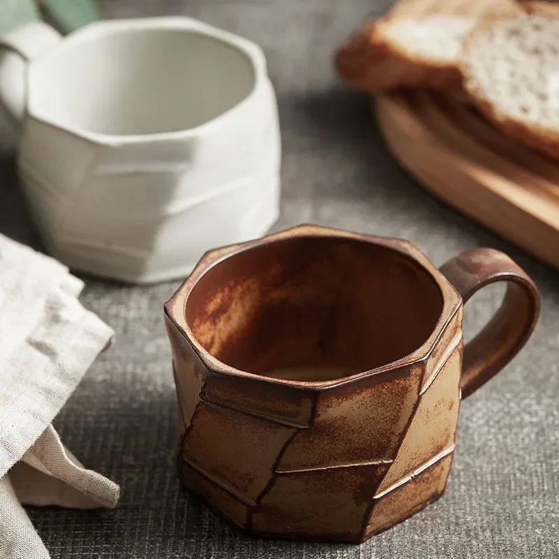 Vintage 240ml handmade ceramic mug Japanese Style Coffee Cup for Latte Tea and Milk Tea