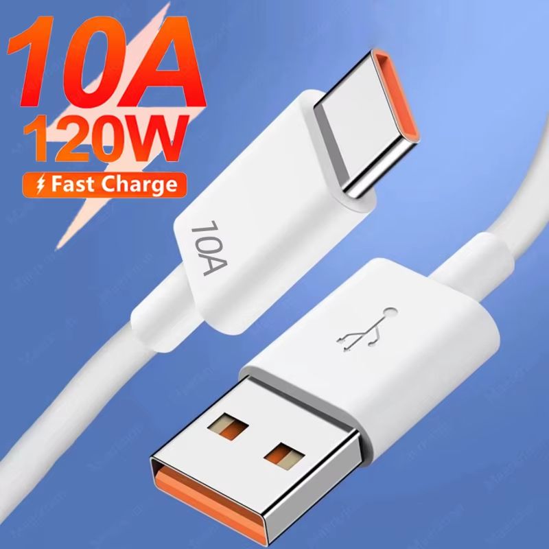 120W USB C fast charging cable 10A Quick Charge Data Cable for Huawei Samsung Xiaomi